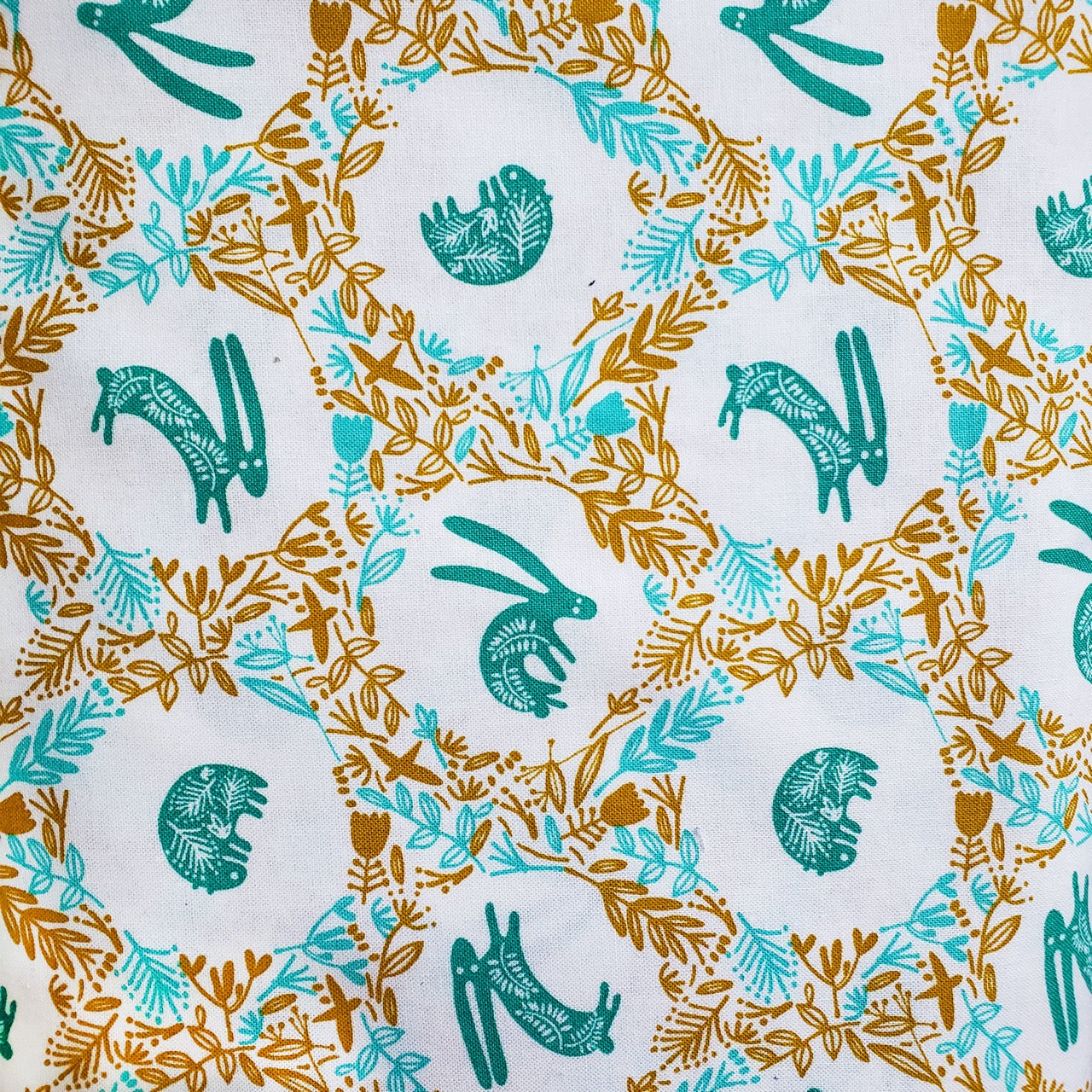 Cotton Print - Skogen Collection - Burrow / Hare