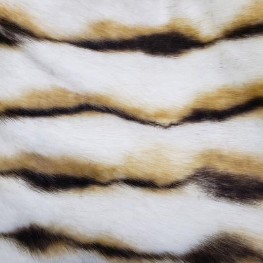 Faux Fur - Ivory Stripe