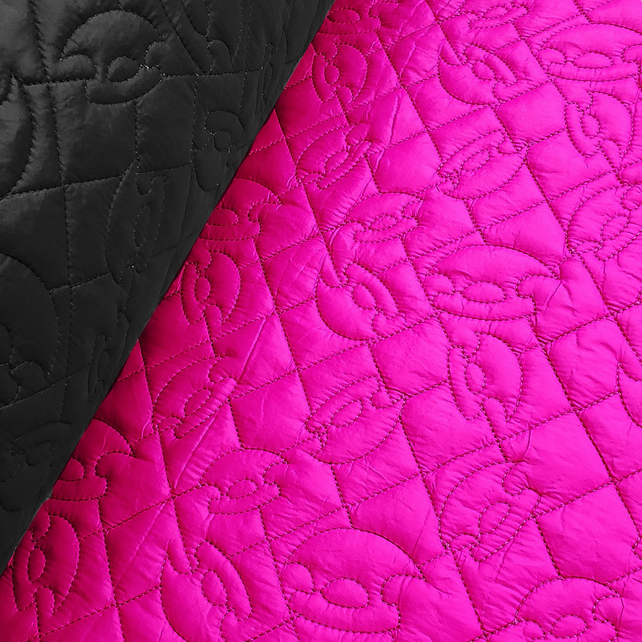 Embroidered Quilt 2-Sided - Ulu - Hot Pink