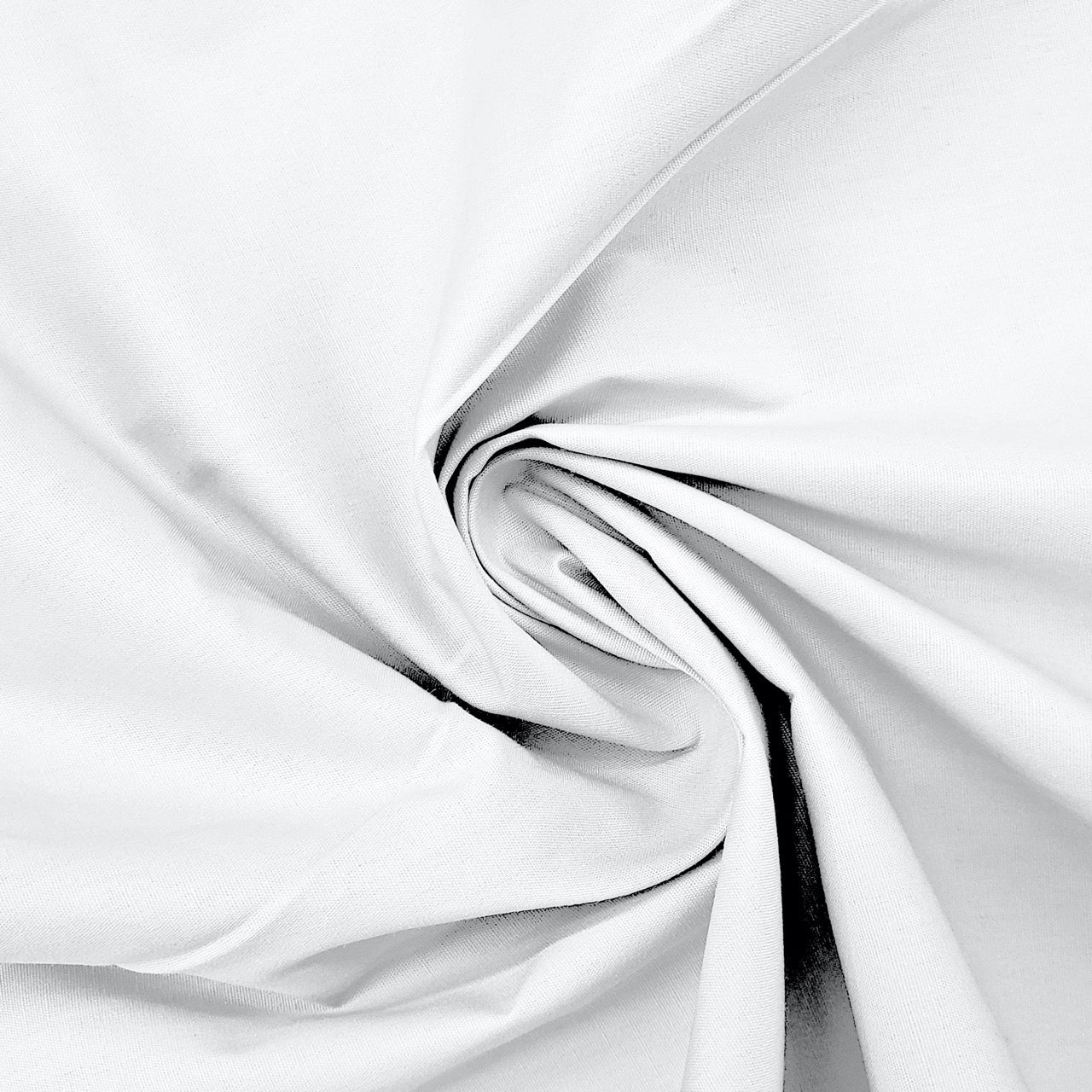 100% Cotton Poplin - White