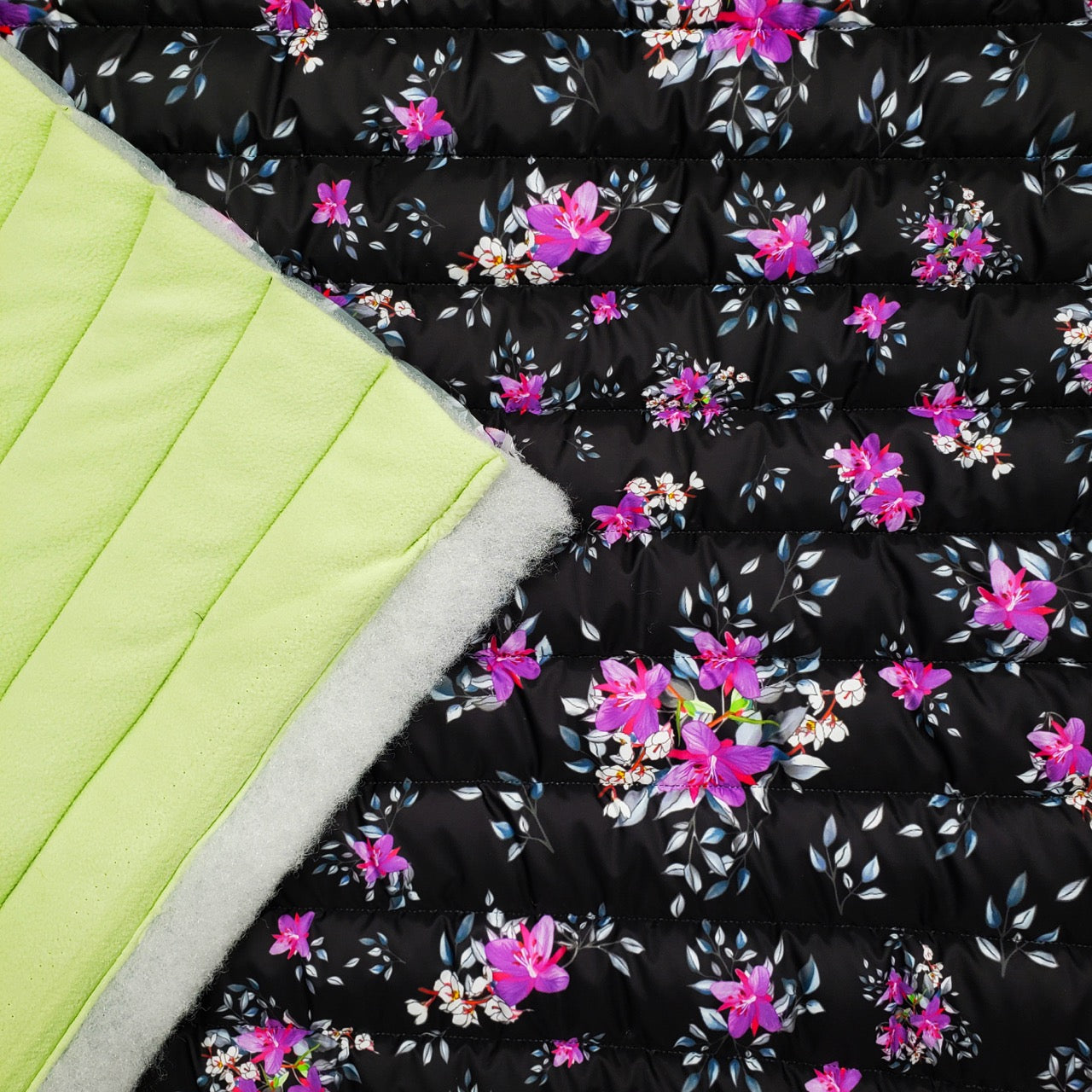 - Kyak Fabrics 2-Sided by – Martha Polar Quilted Brador 13oz Floral Arctic