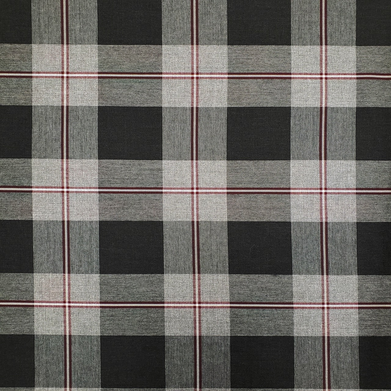 Tartan D - Grey, Red, White (pattern)