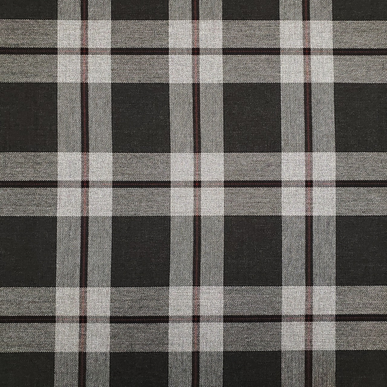 Tartan D - Grey, Red, Black (pattern)