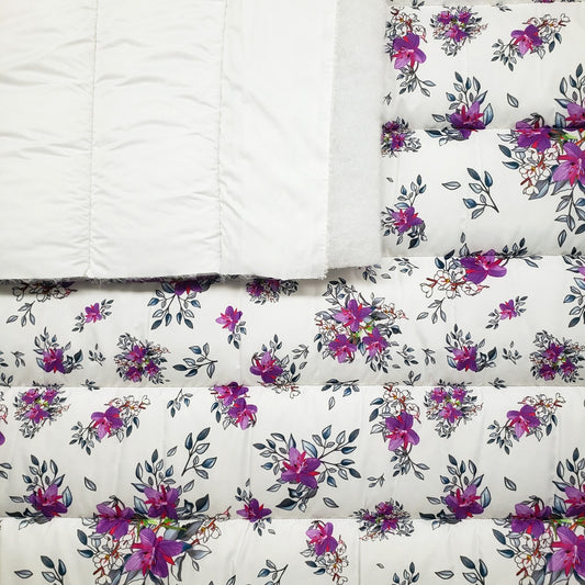 Quilted Holofill™ - 2-Sided, 13oz - Arctic Floral by Martha Kyak - White