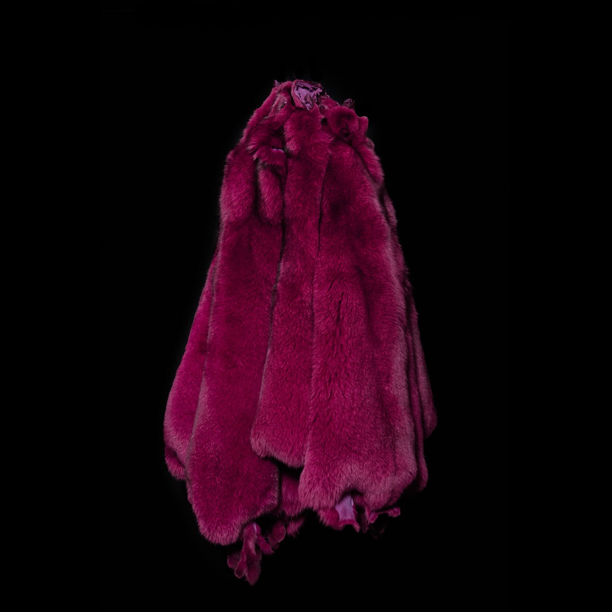 Dyed Norwegian Blue Fox Fur - Magenta