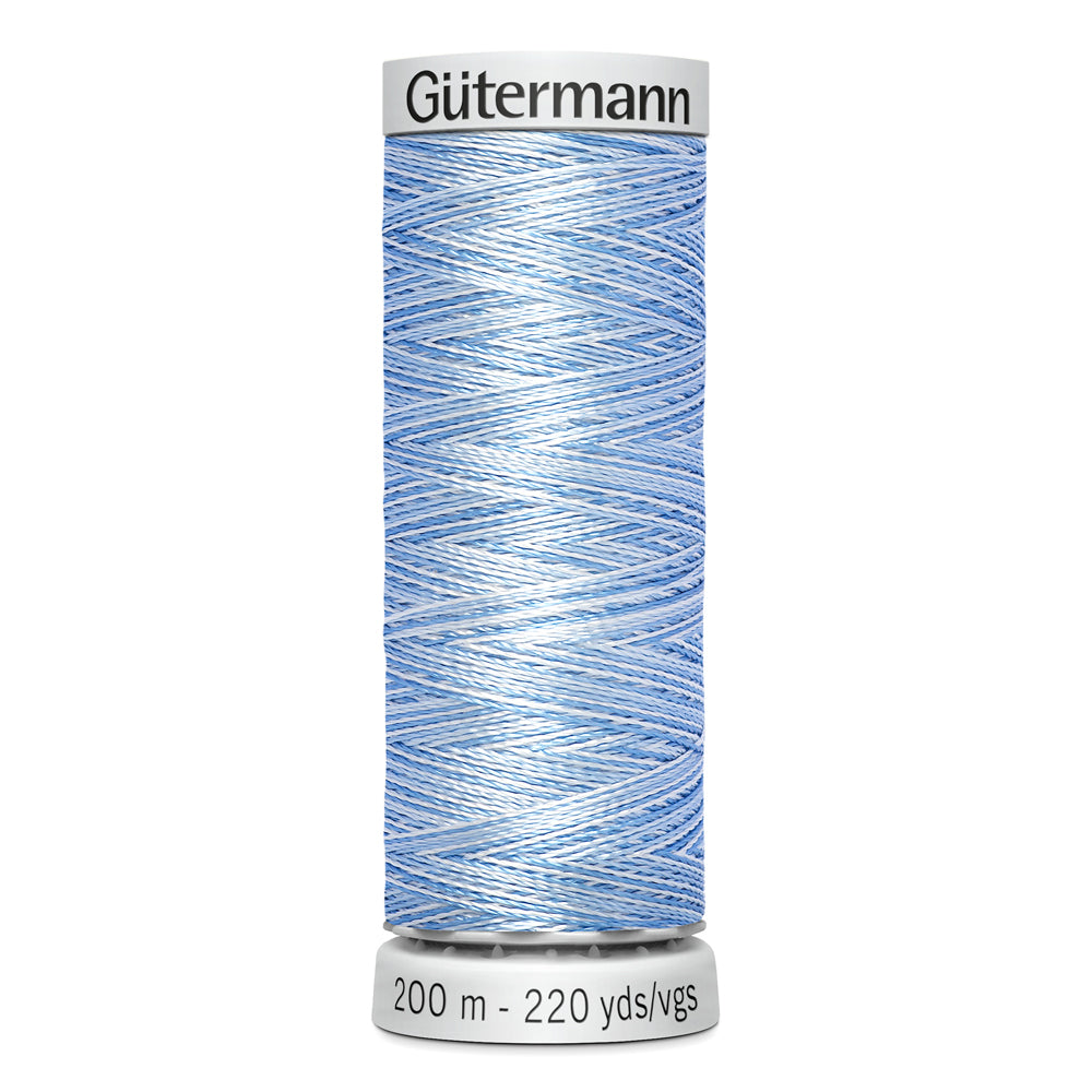 GÜTERMANN - Dekor Rayon Thread 200m - Variegated Blue