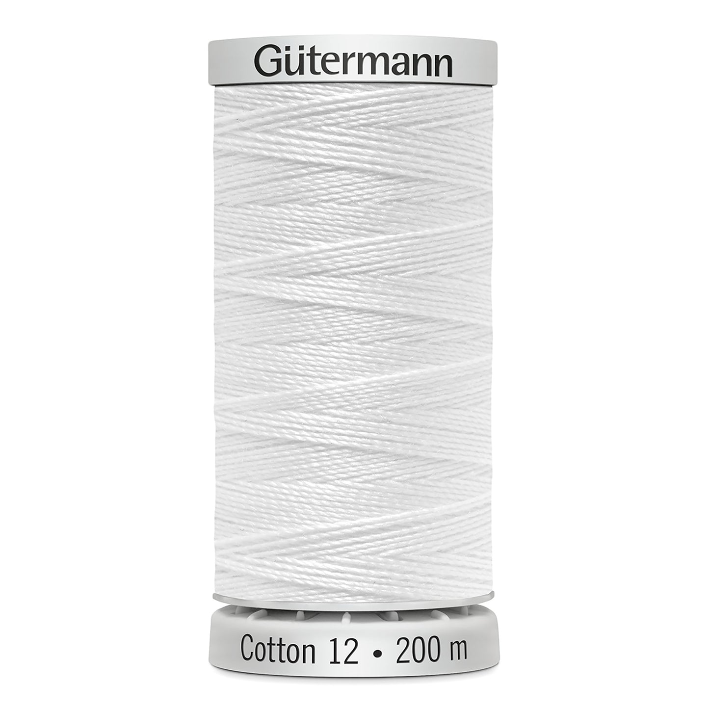 GÜTERMANN - Cotton 12wt Thread 200m - White