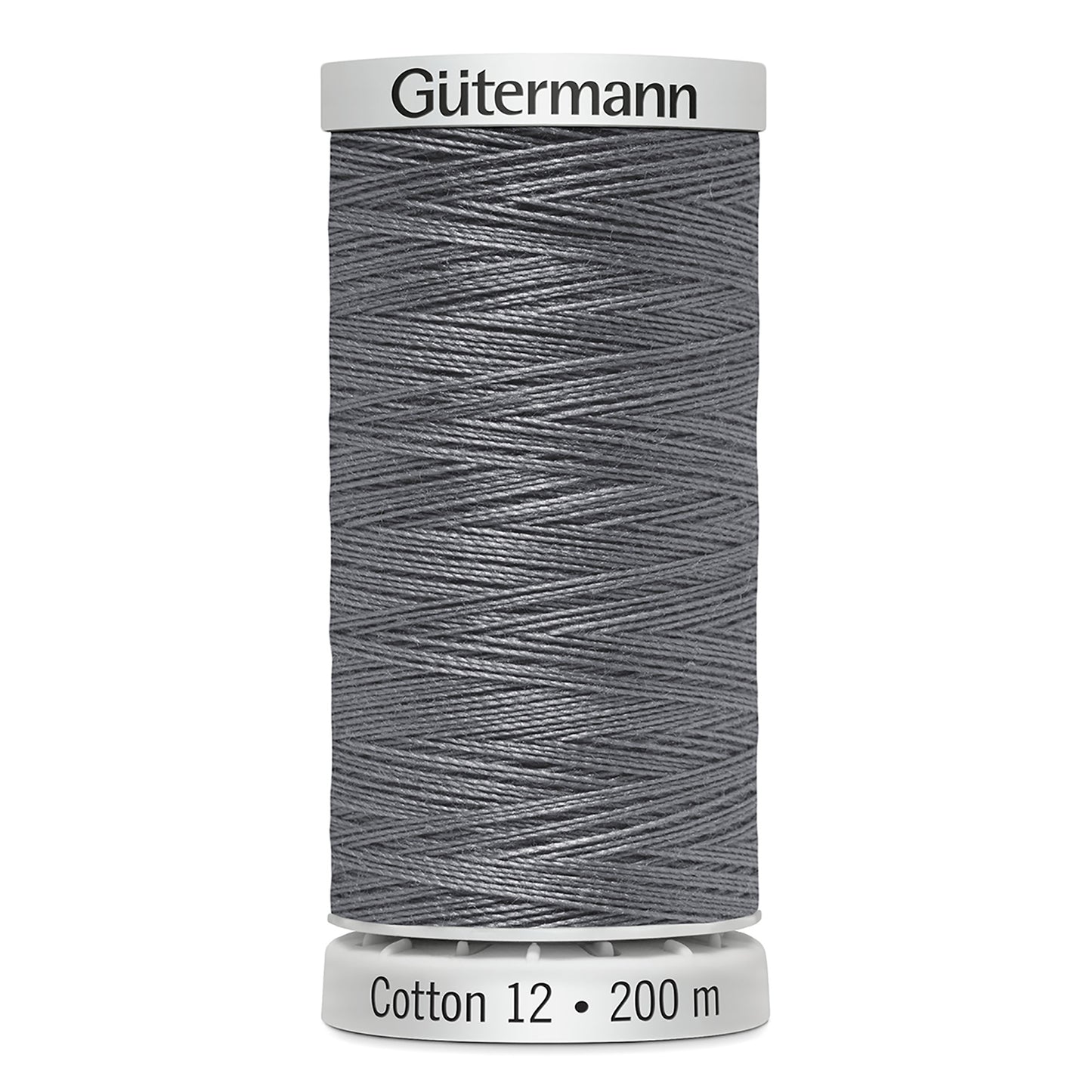 GÜTERMANN - Cotton 12wt Thread 200m - Burnt Charcoal