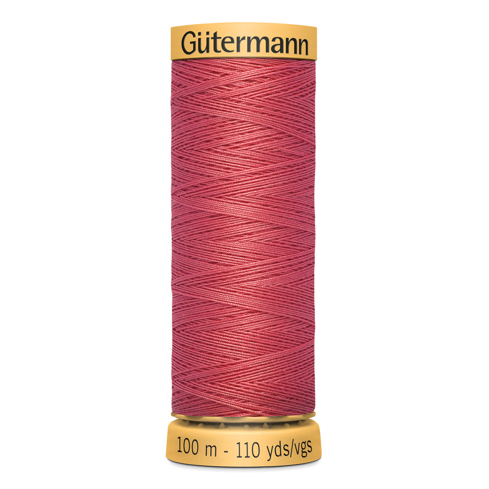 GÜTERMANN - Natural Cotton 50wt Thread 100m - Bright Coral