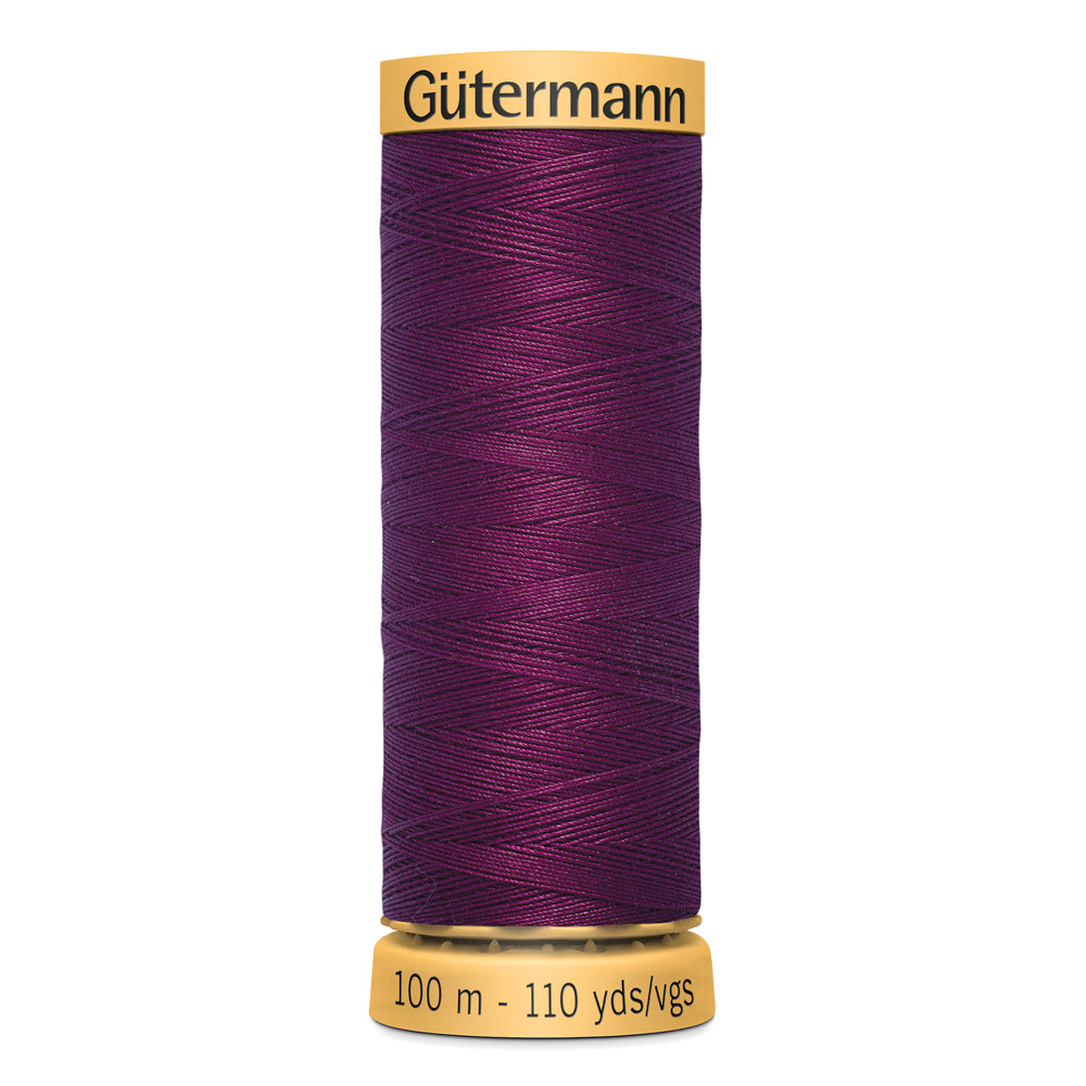 GÜTERMANN - Natural Cotton 50wt Thread 100m - Dark Purple
