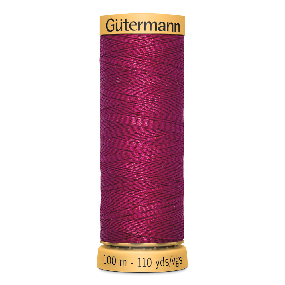 GÜTERMANN - Natural Cotton 50wt Thread 100m - Dark Red