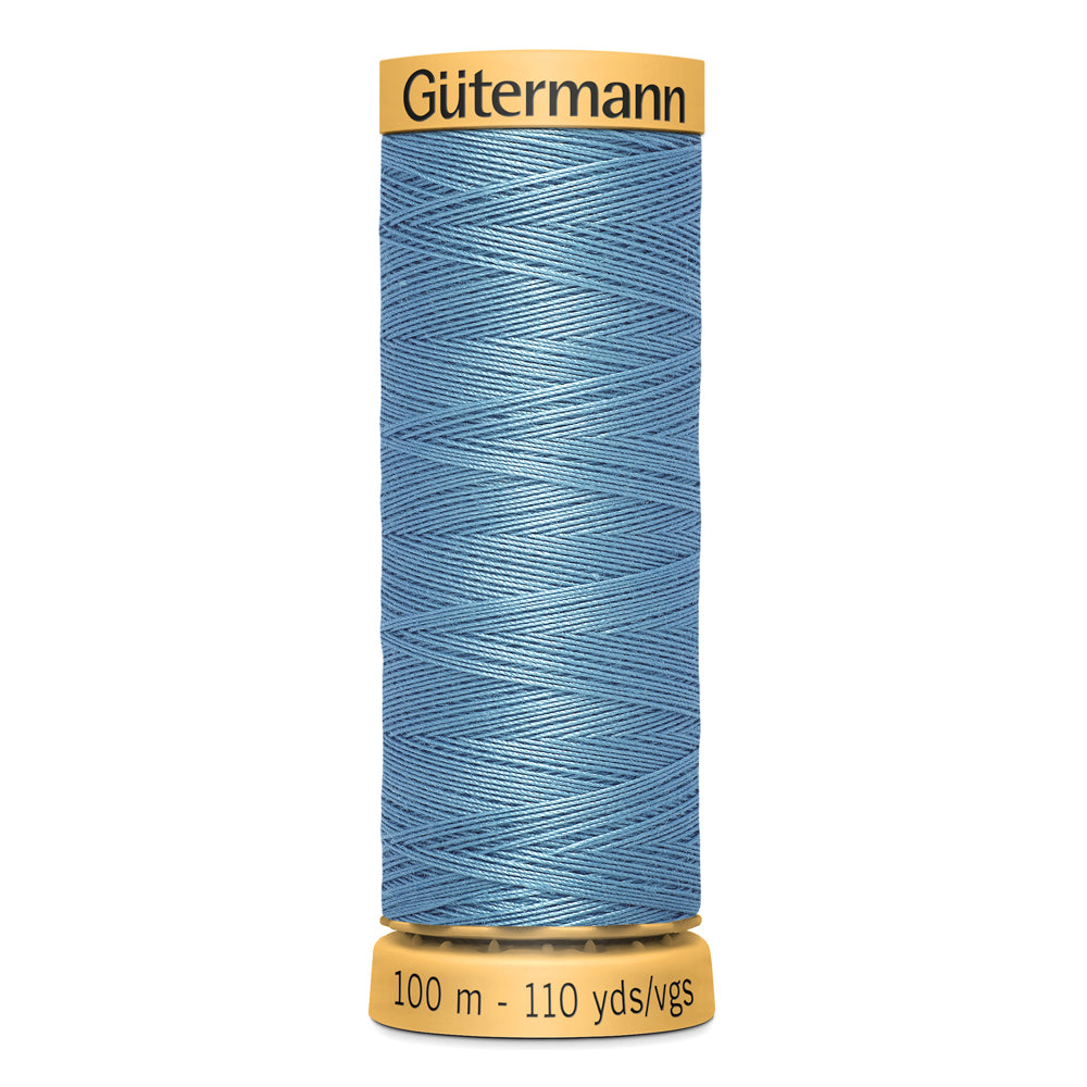 GÜTERMANN - Natural Cotton 50wt Thread 100m - Shetland Blue