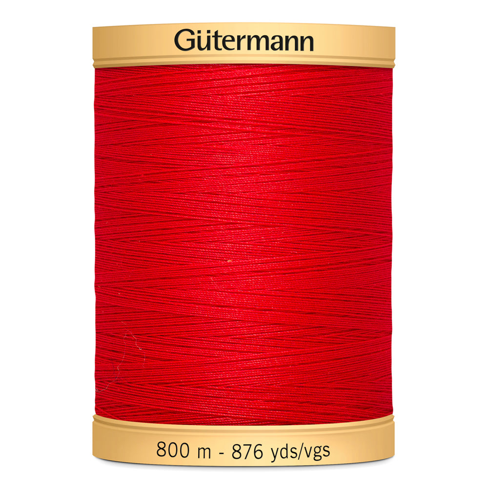 GÜTERMANN - Natural Cotton 50wt Thread 800m - Red