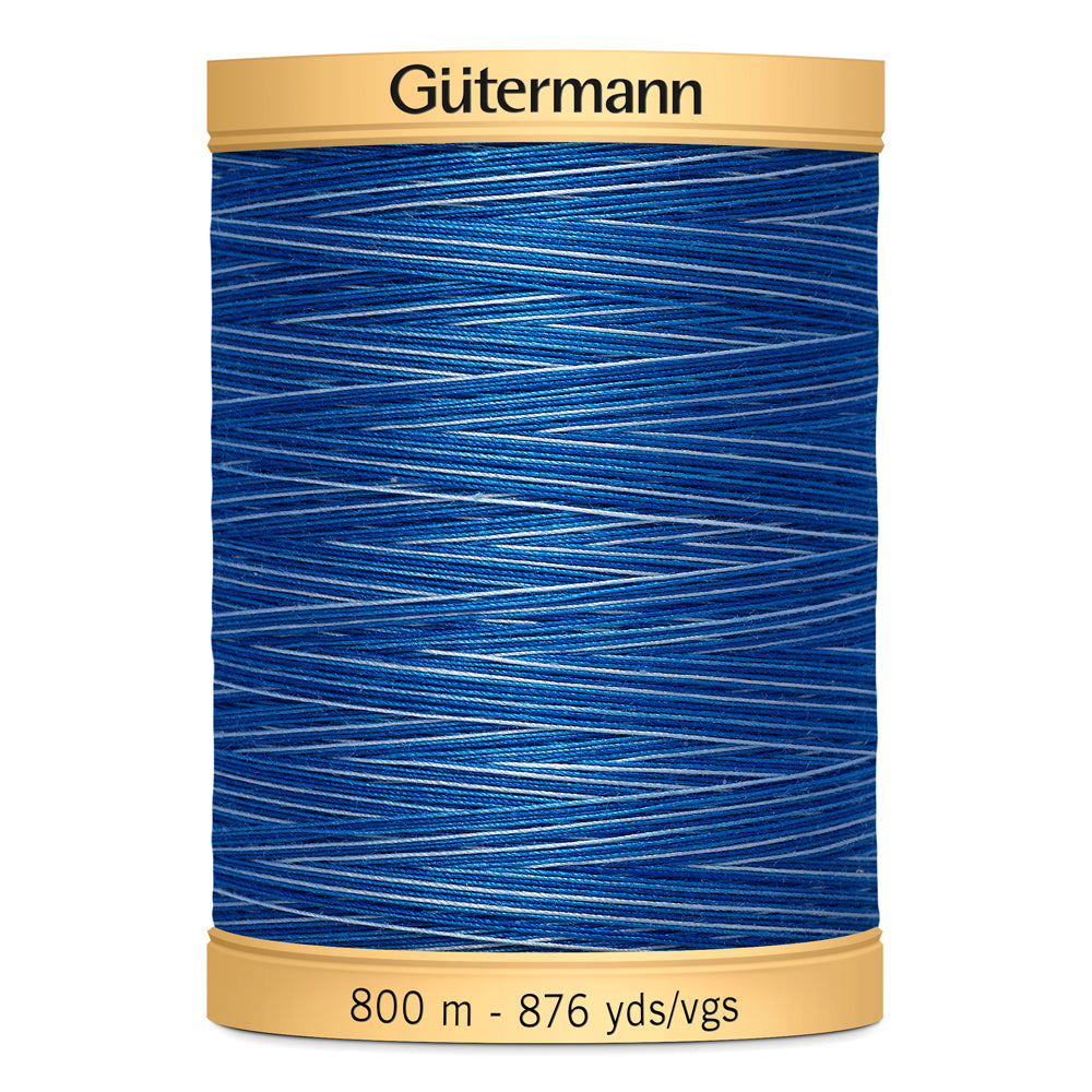 GÜTERMANN - Natural Cotton 50wt Thread 800m - Deep Evening Sky