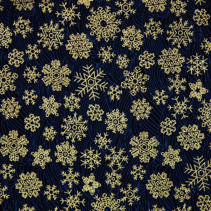Cotton Metallic - Snowflakes - Blue (detail)