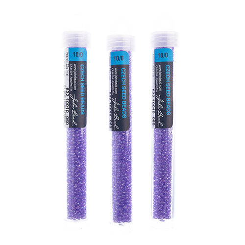 Czech Seed Beads - Mauve Rainbow AB (Transparent) - vial 3