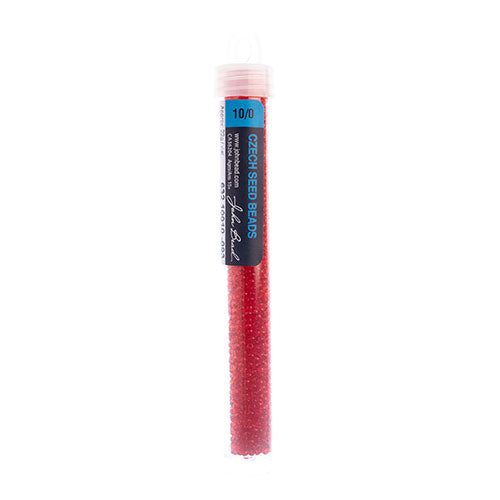 Czech Seed Beads - Light Red (Transparent) - vial