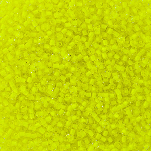 Czech Seed Beads - Neon Yellow (C/L Crystal)