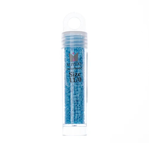 Miyuki Delica Beads 11/0 - Light Blue Opaque (vial)