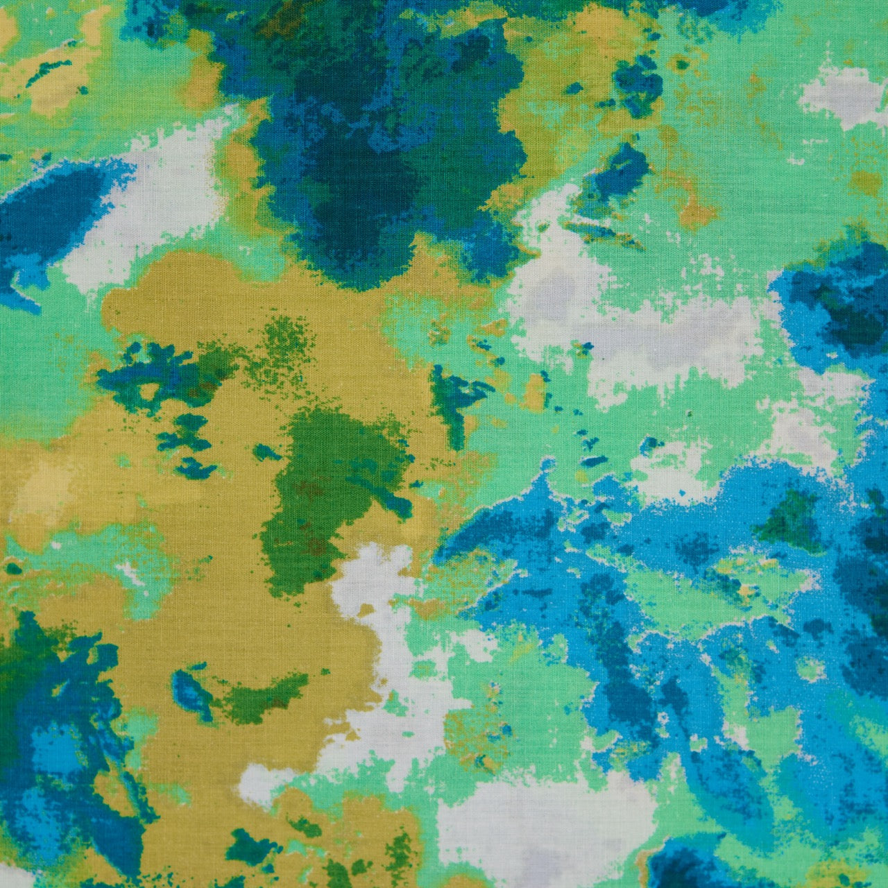 Cotton Floral - Splash Tie Dye - Green (detail)