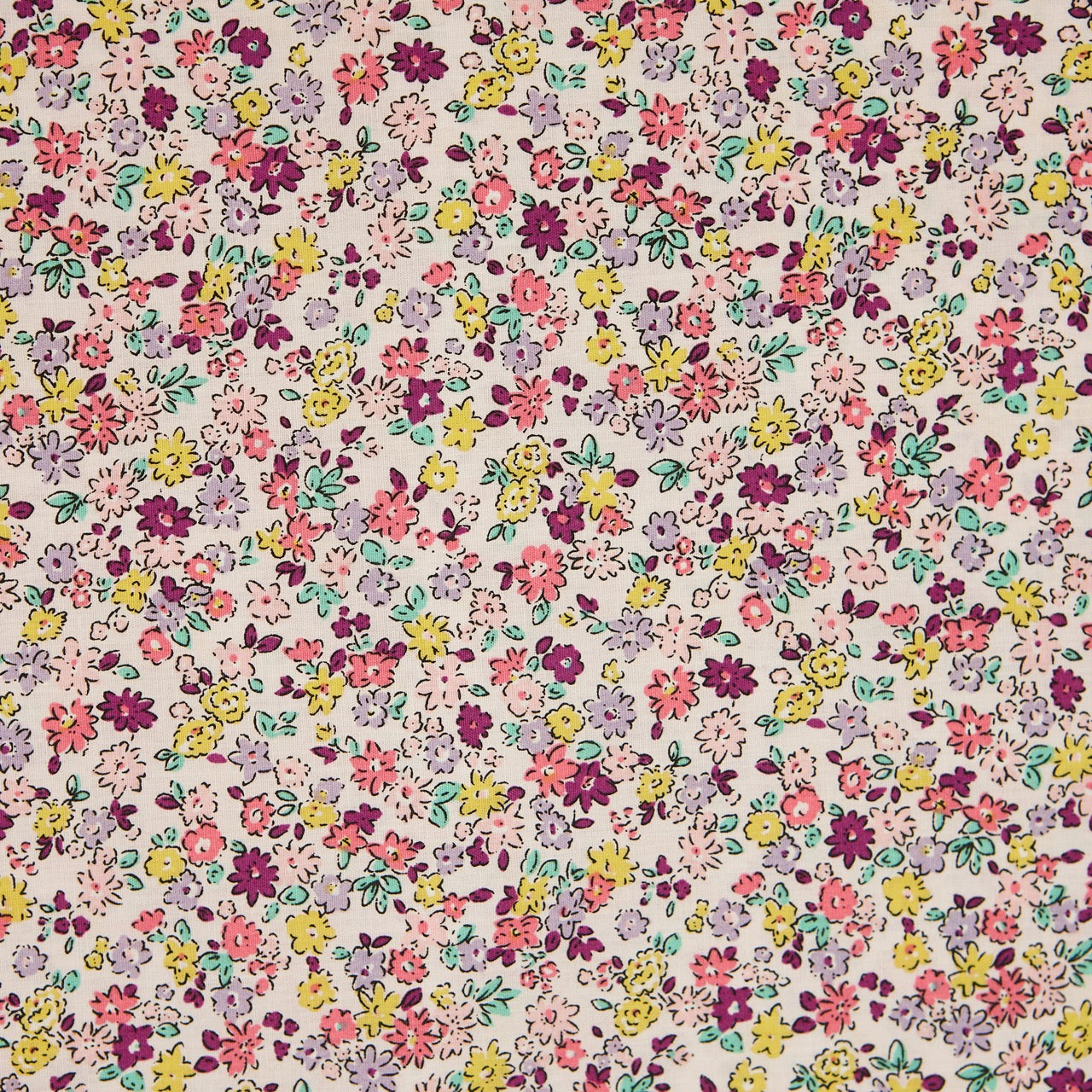 Cotton Floral - Berry Bloom (detail)