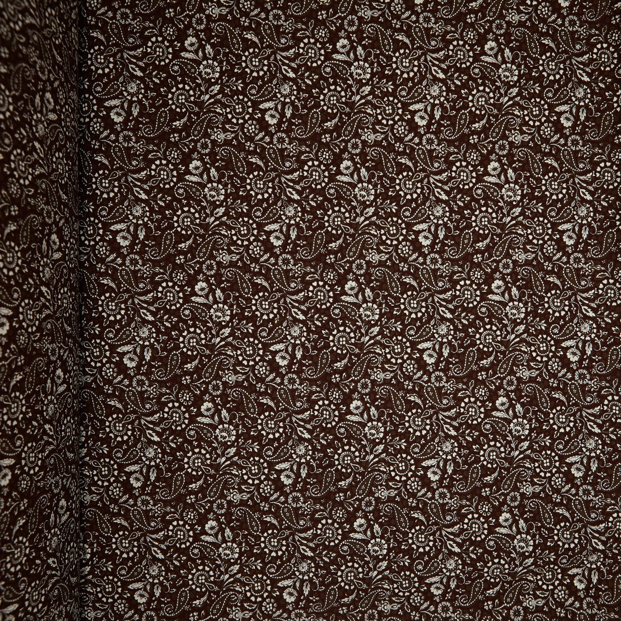 Cotton Floral - Paisley # 2 - Brown (full)