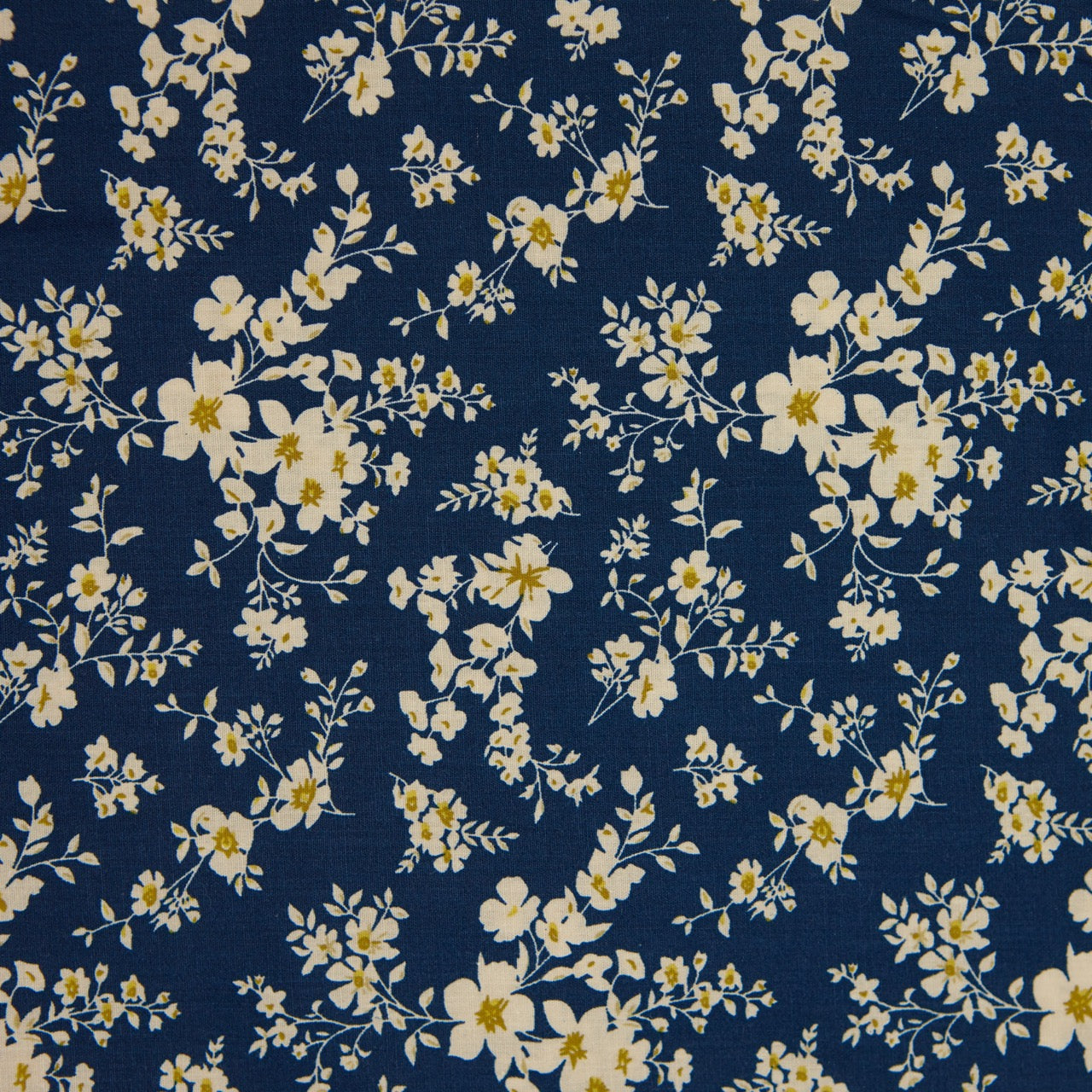 Cotton Floral - Calico - Navy (detail)