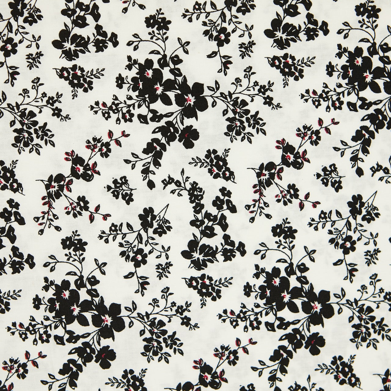 Cotton Floral - Calico - White (detail)