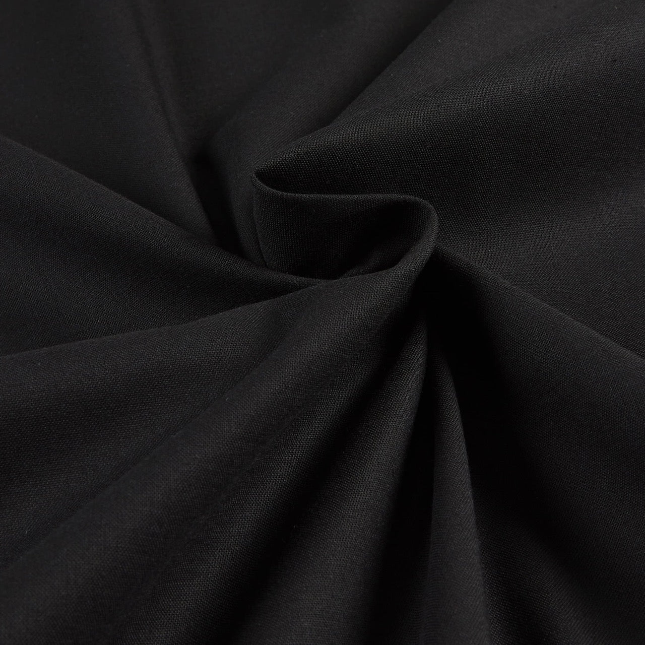 100% Cotton Poplin - Black