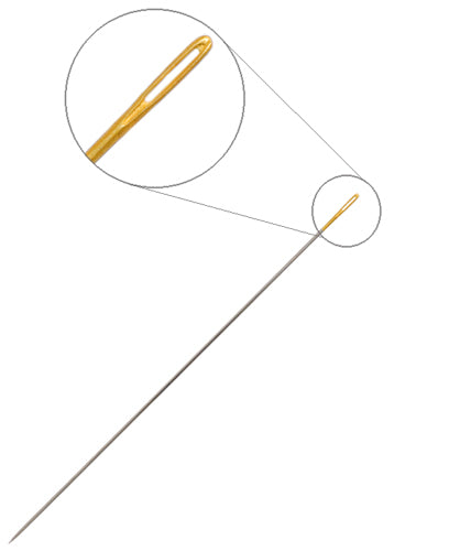 Sharps Gold Eye Beading Needle (w/ Threader) - Size 10 (single)
