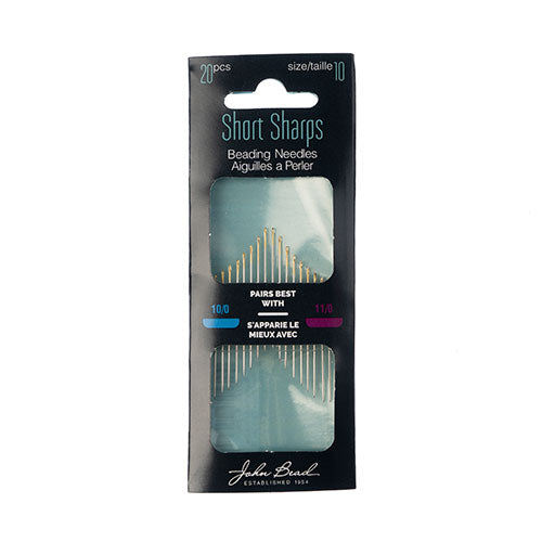 Gold Eye Short Sharps Beading Needle - Size 10 (pack)
