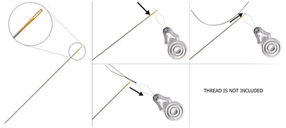 Sharps Goldeye Beading Needle (w/ Threader) - Size 10 (instructions)