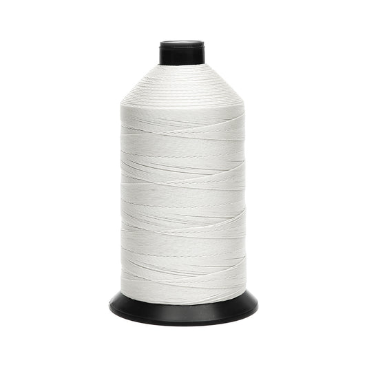 Spool of white Bonded thread