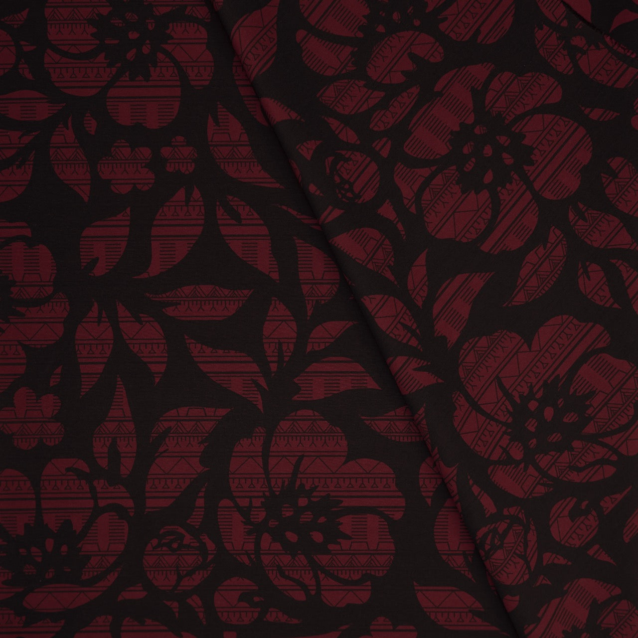Commander® Tunniit Floral (Azalea) - Burgundy (2-Sided) - Tunniit pattern