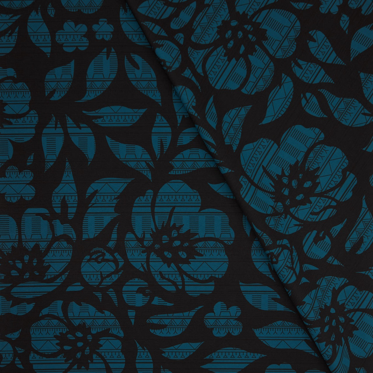 Commander® Tunniit Floral (Azalea) - Teal (2-Sided) - Tunniit pattern
