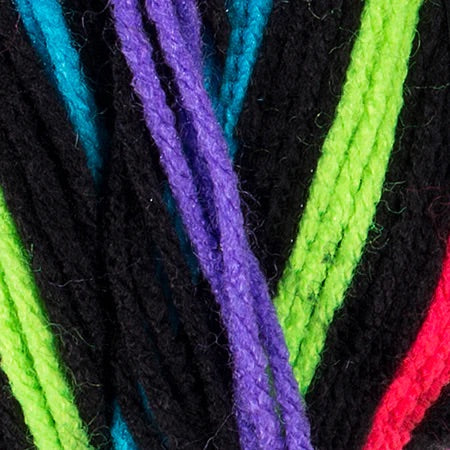 Red Heart® Super Saver - Neon Stripes (detail)