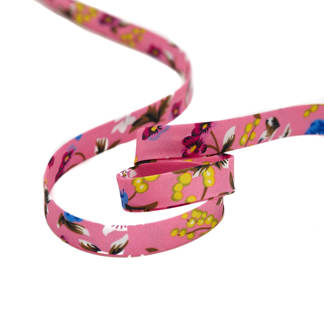 Ditsy Floral Bias - Pink (swirl)