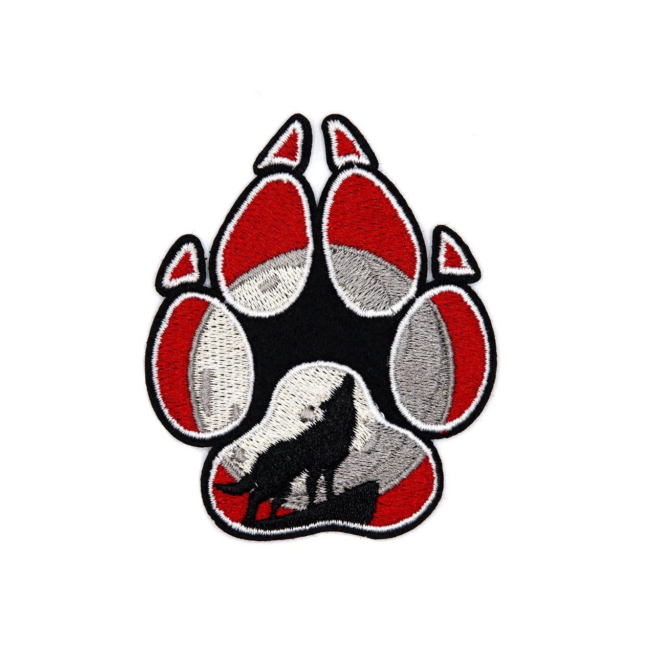 Wolf Paw Patch - Red