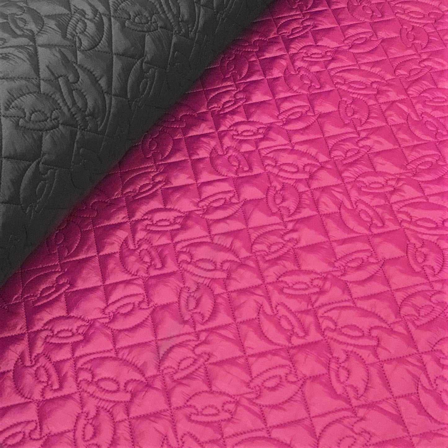Embroidered Quilt 2-Sided - Ulu - Raspberry