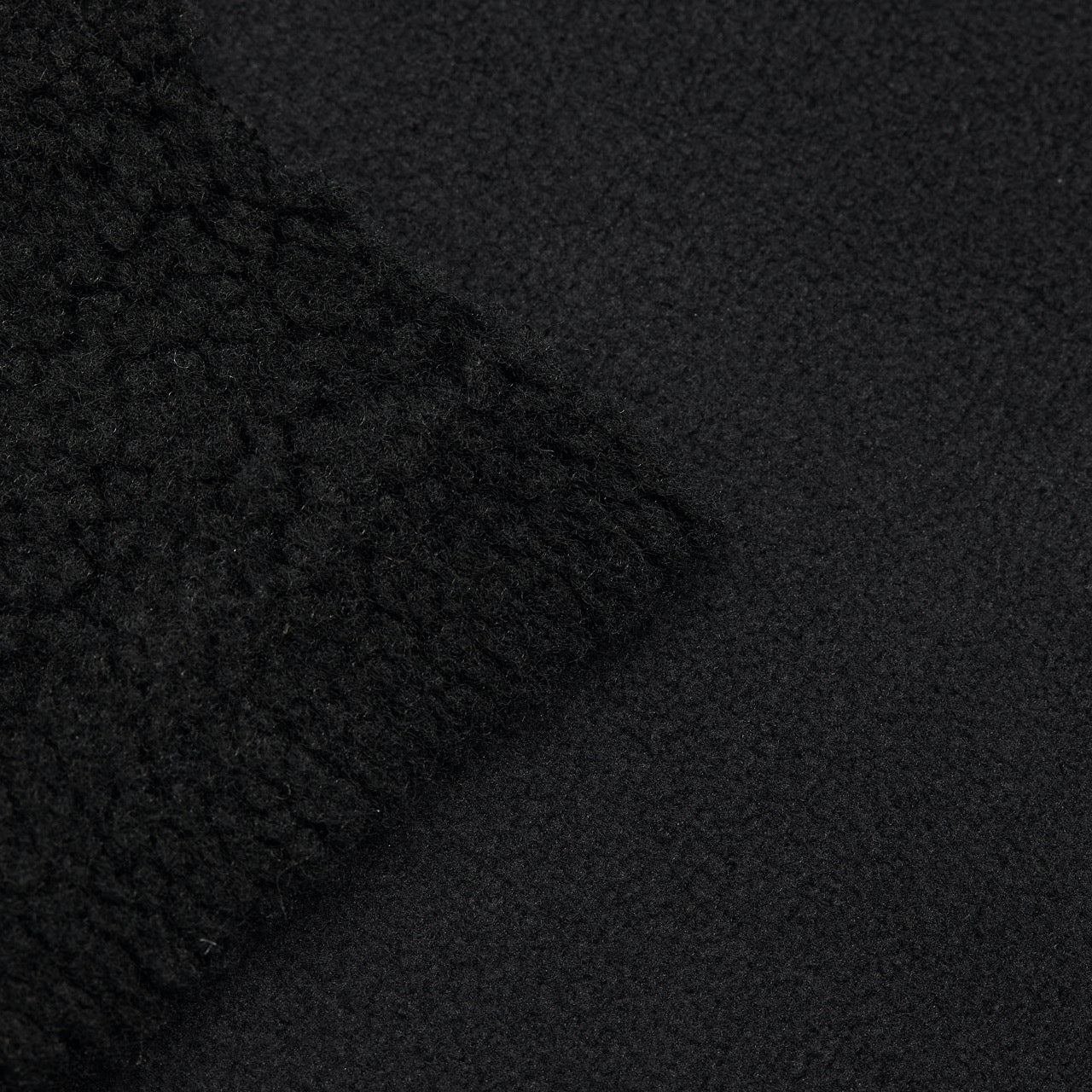 Bonded Sherpa Lining - Berber Fleece - Black (back)