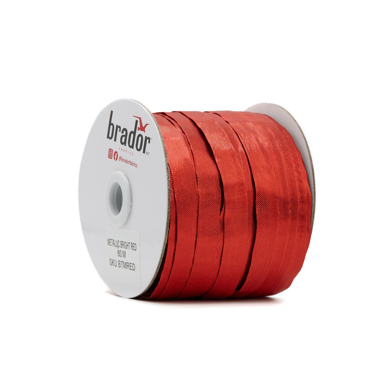 Bias Tape - Metallic Bright Red (roll)