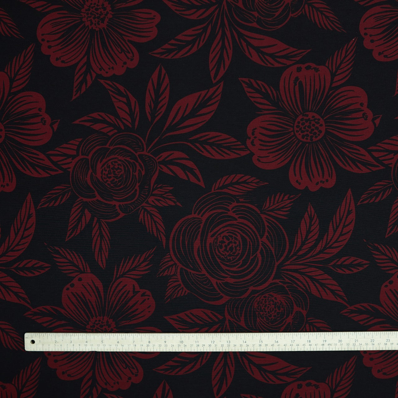 Commander® Western Floral - Burgundy (sizing)