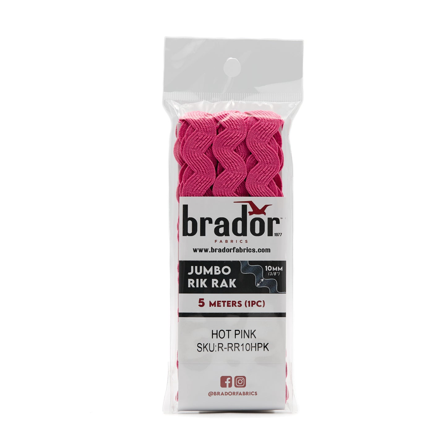 Rik Rak - Hot Pink 10mm Pack