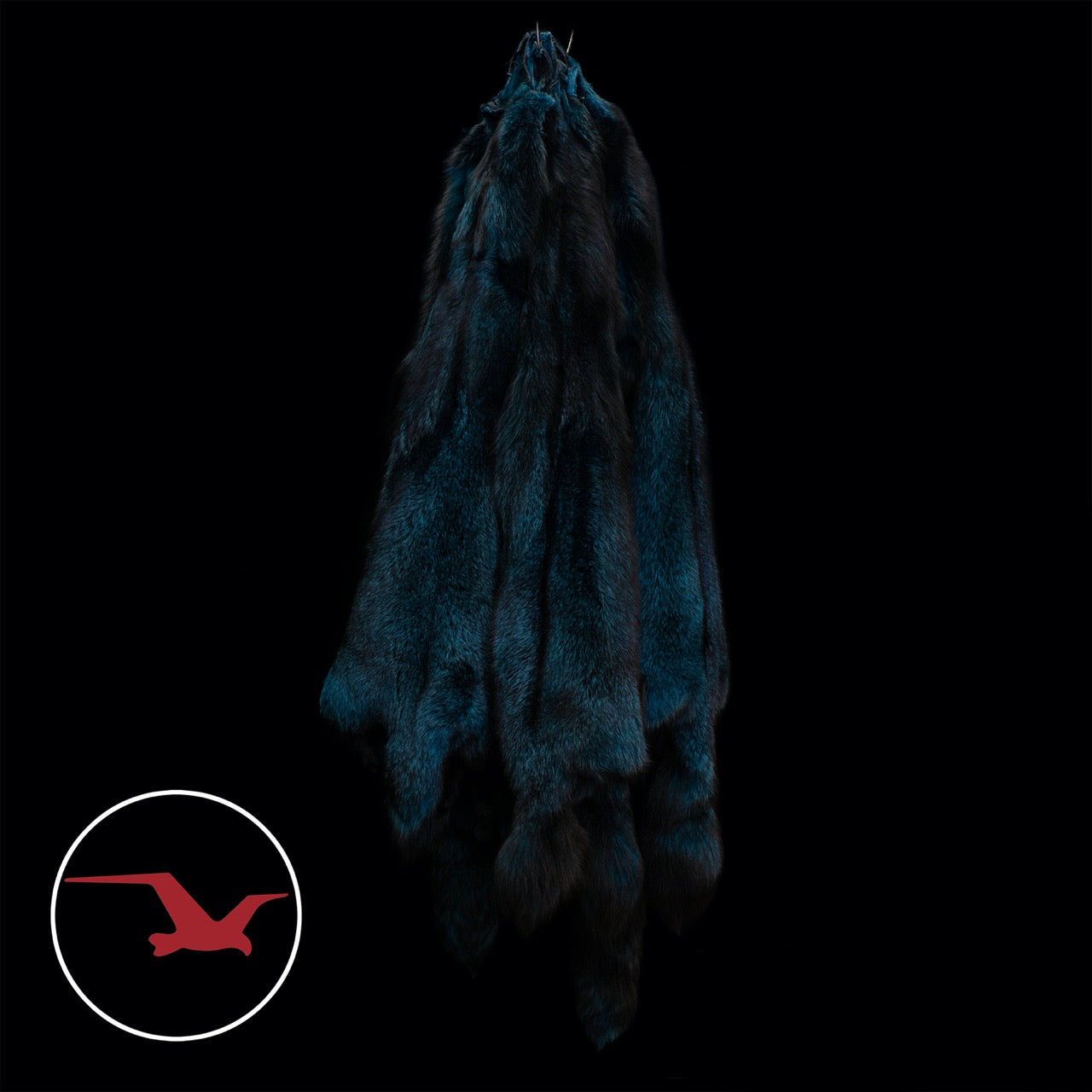 Dyed Indigo (Blue Frost) Fox Fur - Teal (pelts)