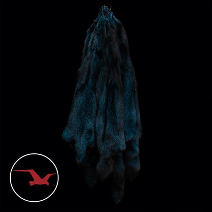 Dyed Indigo (Blue Frost) Fox Fur - Teal (pelts)