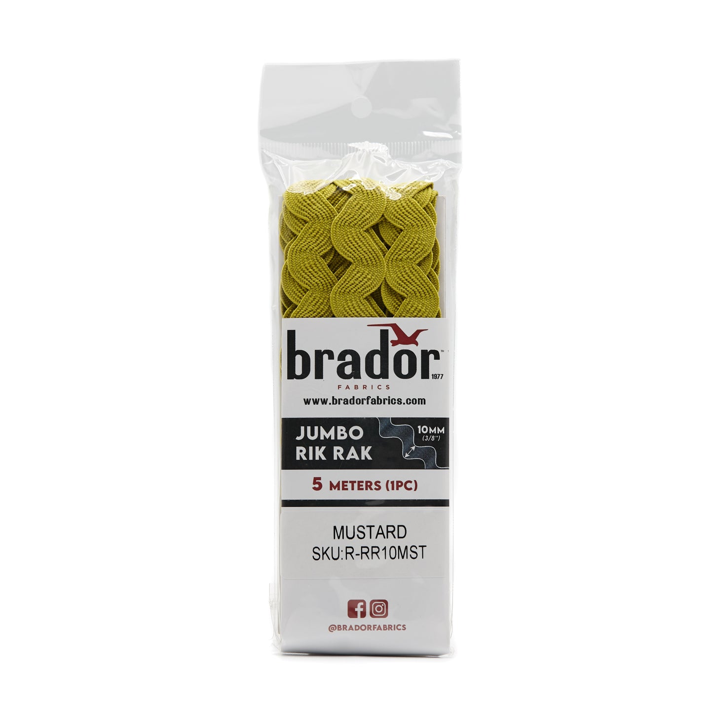 Rik Rak - Mustard 10mm Pack