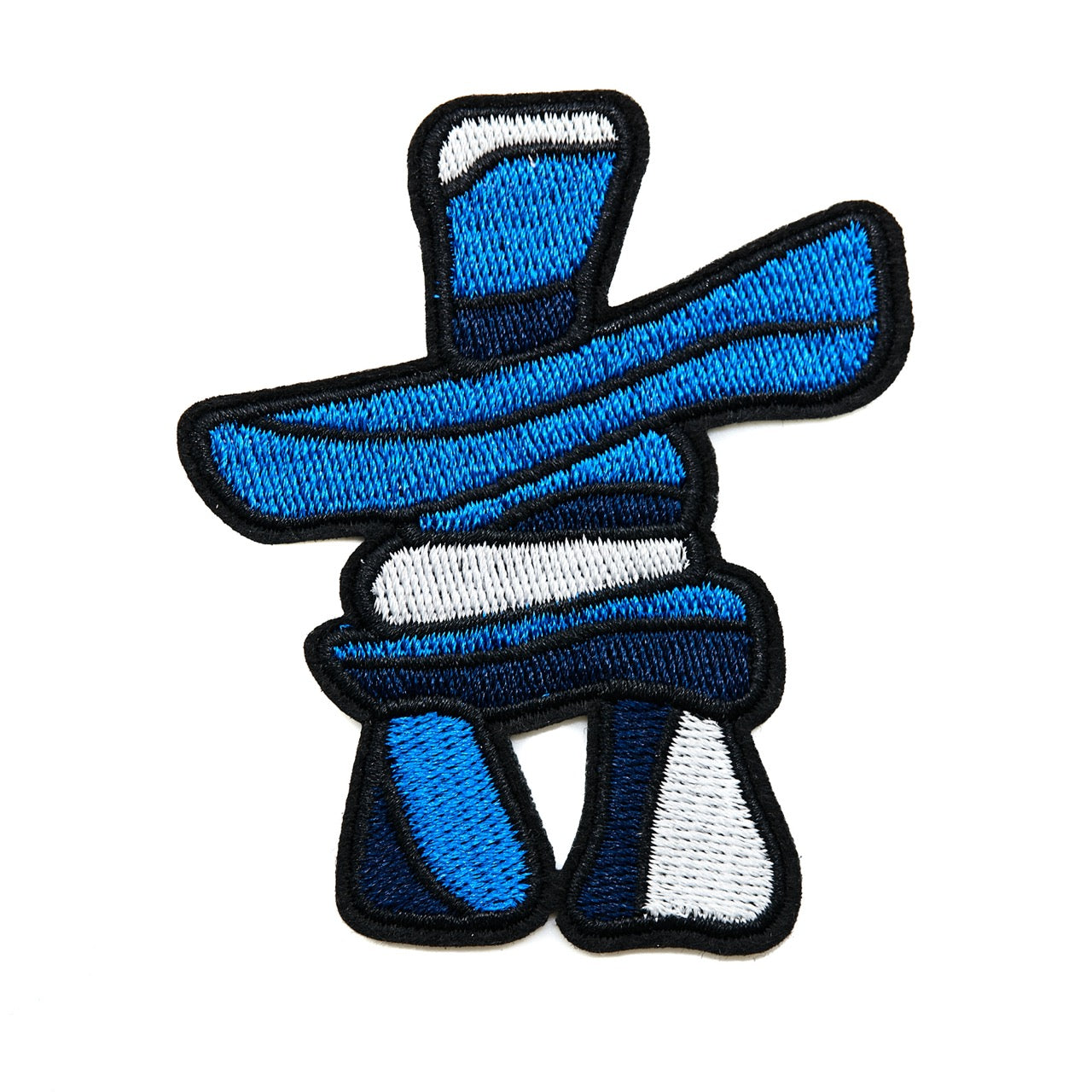 Arctic Collection Iron-On Patches - Inukshuk - Blue