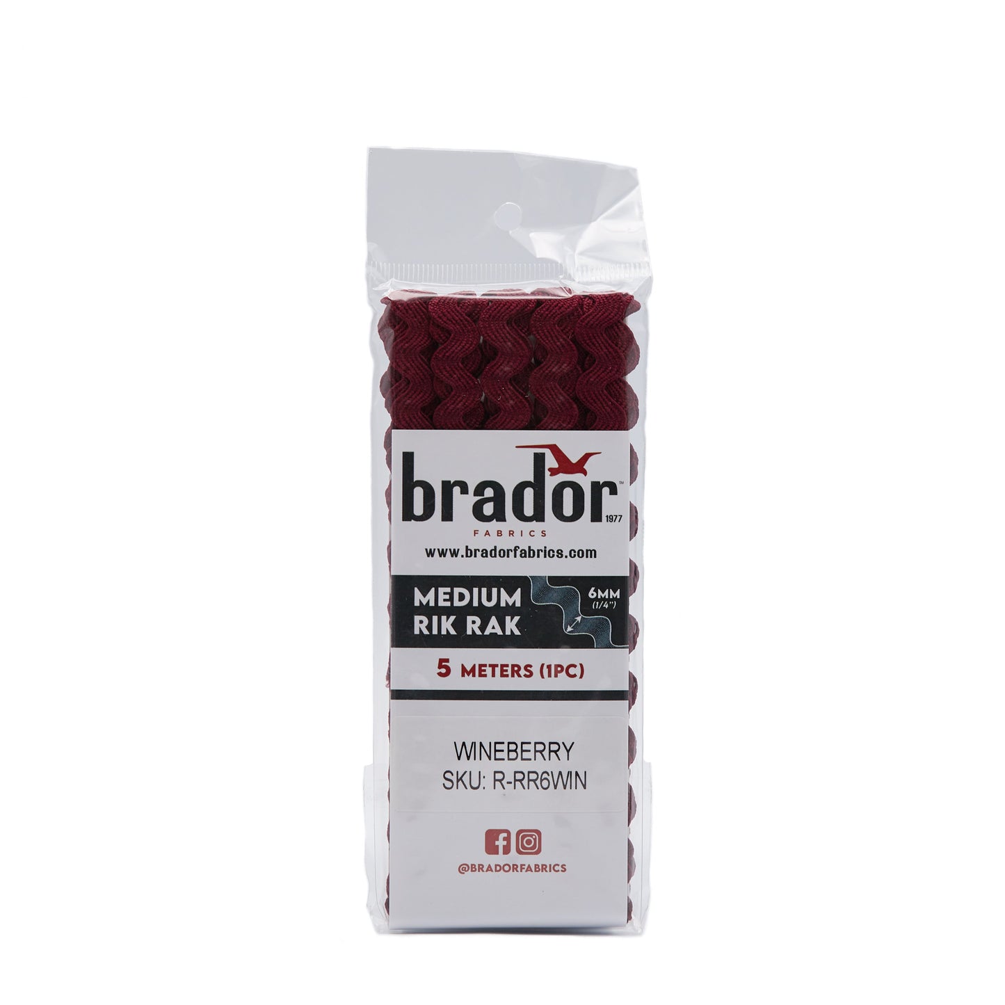 Rik Rak - Wineberry (6mm pack)
