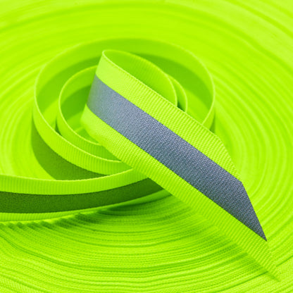 Reflective Webbing - Safety Green (coil)