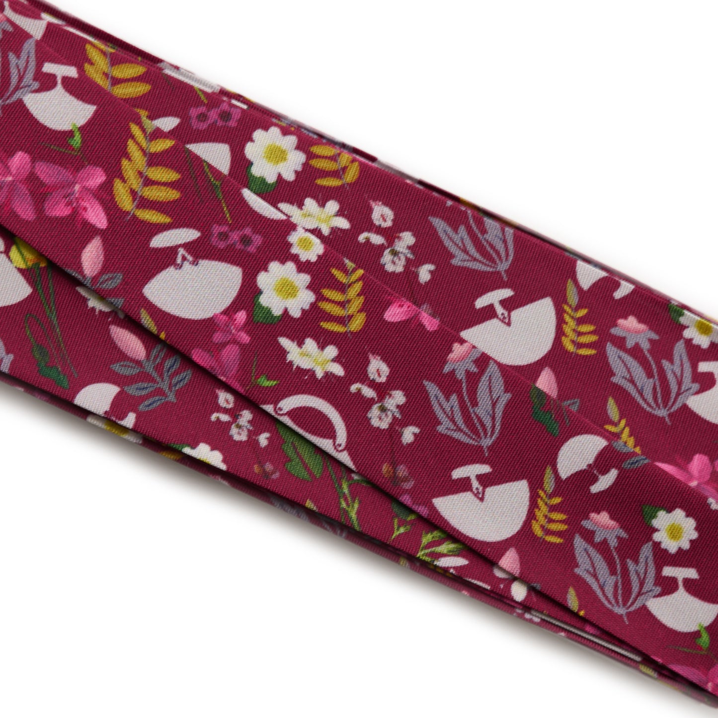 InukChic® Floral / Ulu Bias (Style 2) Raspberry